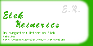 elek meinerics business card